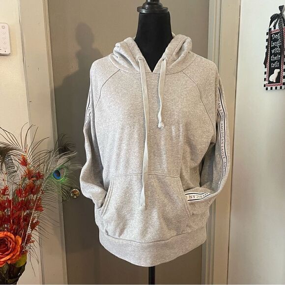 American Eagle gray hoodie, size juniors, medium - Picture 2 of 5